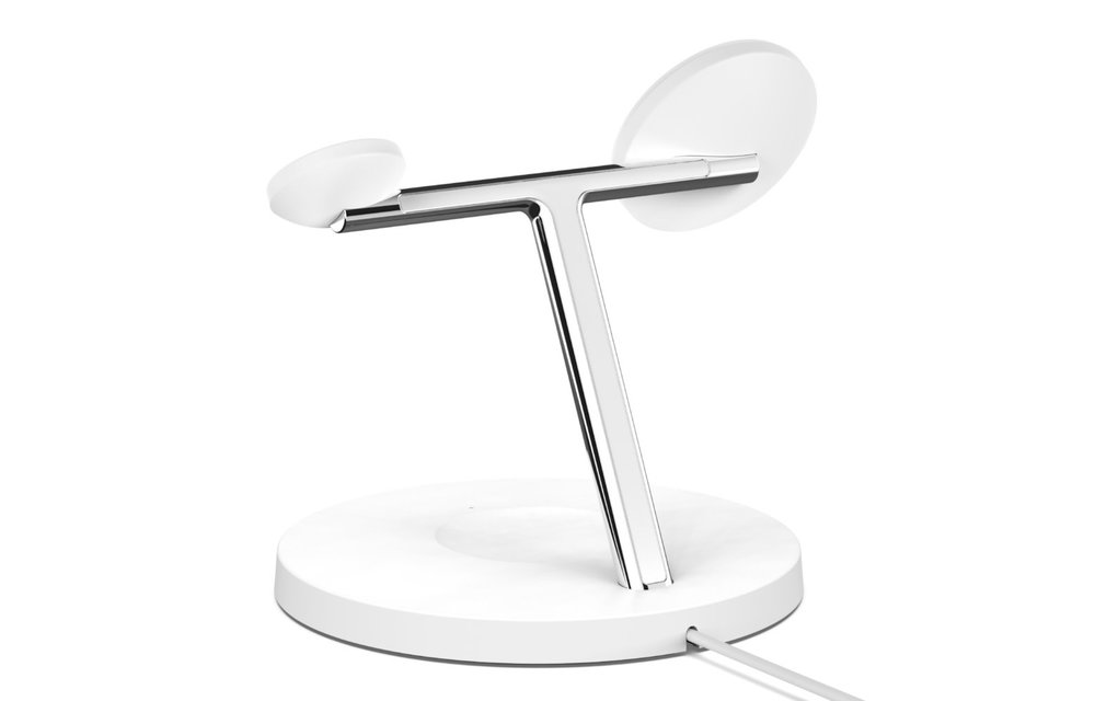 Belkin Boost Charge Pro 3-In-1 MagSafe Wireless Charging Stand UK Plug - White