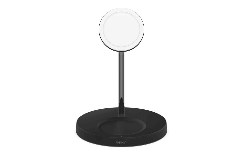 Belkin Boost Charge Pro 2-In-1 MagSafe Wireless Charging Stand UK Plug - Black