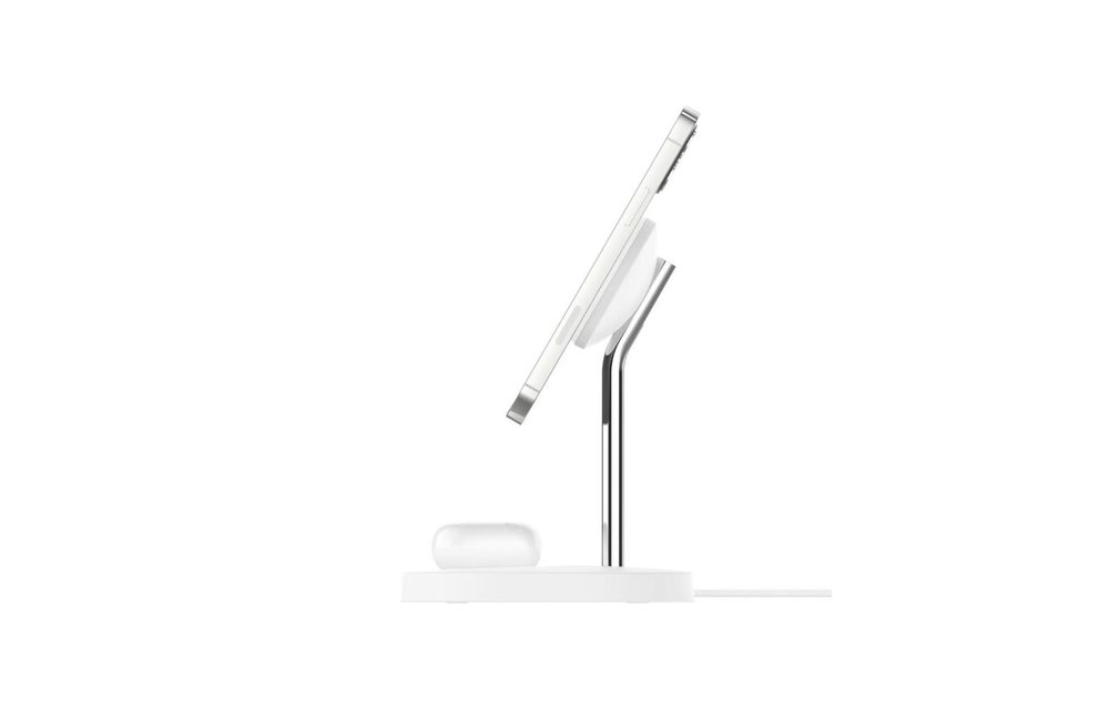 Belkin Boost Charge Pro 2-In-1 MagSafe Wireless Charging Stand - White