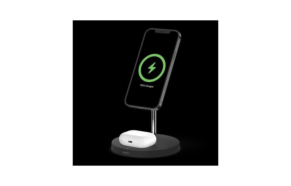 Belkin Boost Charge Pro 2-In-1 MagSafe Wireless Charging Stand - Black