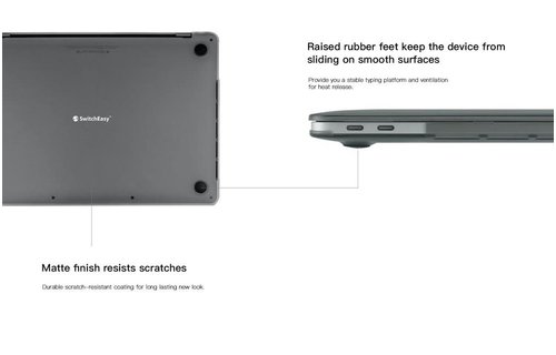 SwitchEasy Nude Hardshell Case for Apple MacBook Pro 16” (2019-2020) - Translucent Black