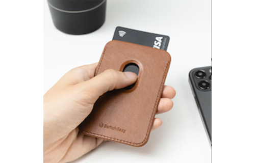 SwitchEasy Leather MagWallet with MagSafe for iPhone 12 Series - Saddle Brown