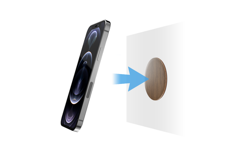 SwitchEasy MagPoka Magnetic  Wall Mount Pad with MagSafe for iPhone 12 Series - Wood