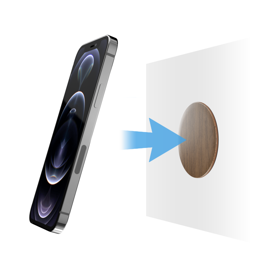 SwitchEasy MagPoka Magnetic Wall Mount Pad with MagSafe for iPhone 12 Series - Wood