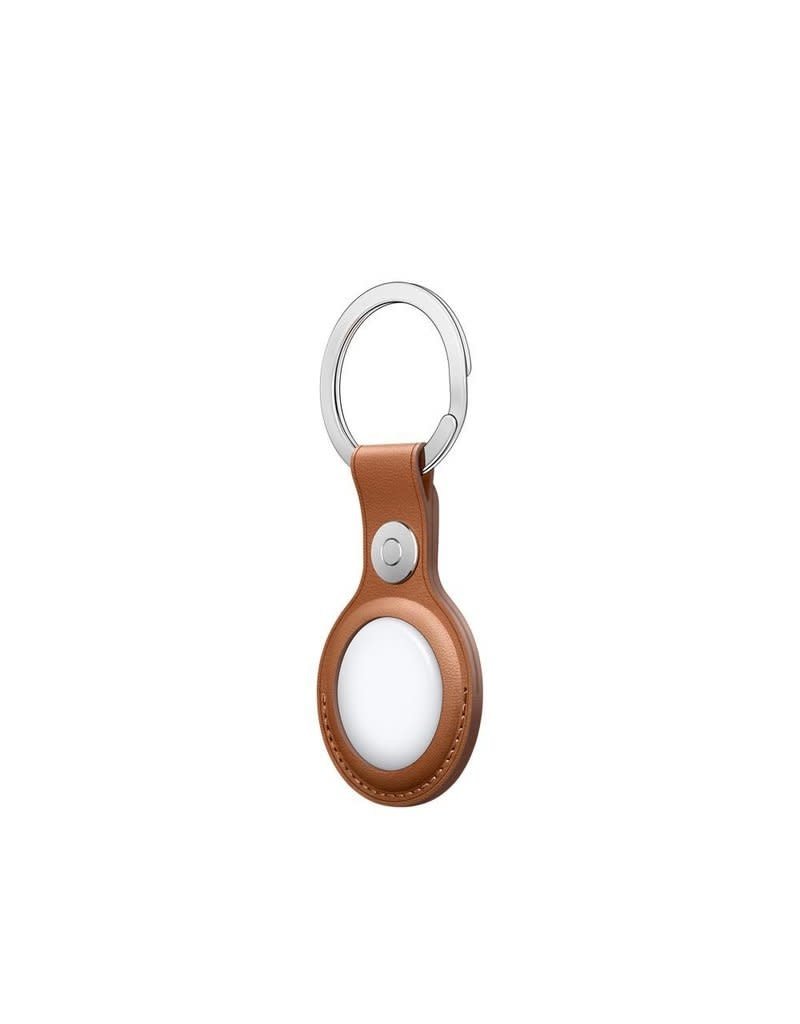 Apple Apple Air Tag Leather Key Ring - Saddle Brown