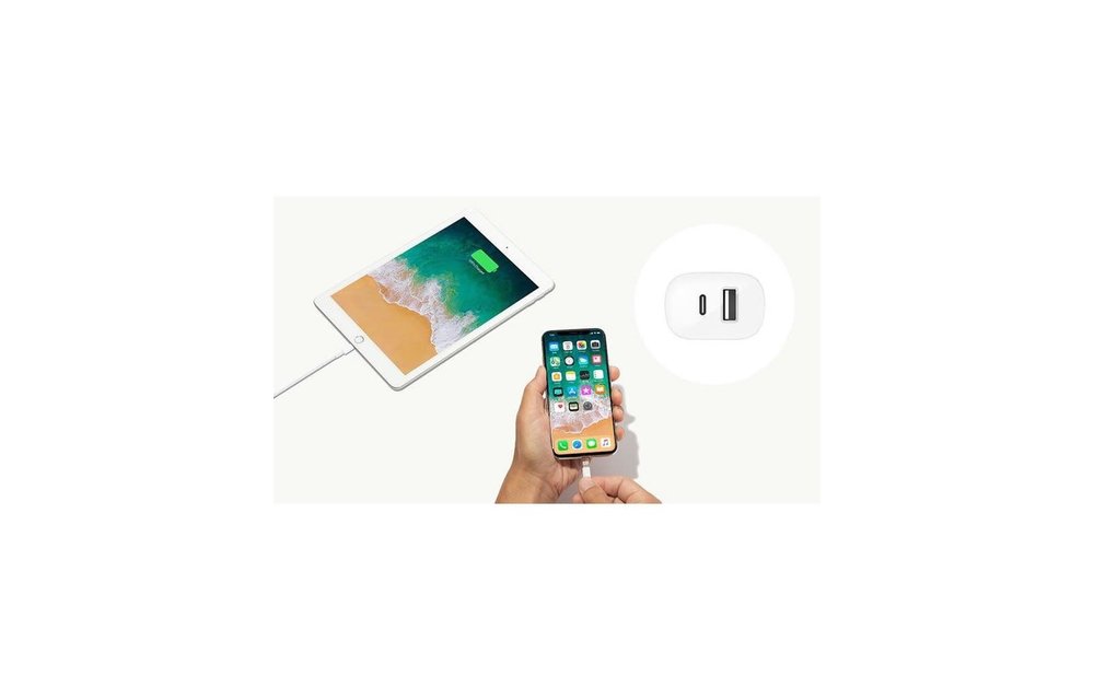 Belkin Boost Wall Charger 2-Port 32W (20W USB-C PD+12W USB-A) - White