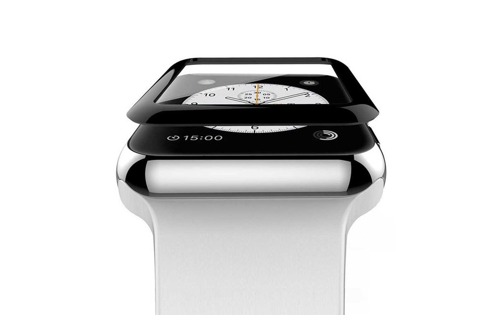 Green 3D Watch Series Full Glass Screen Protector For Apple Watch 44mm Black