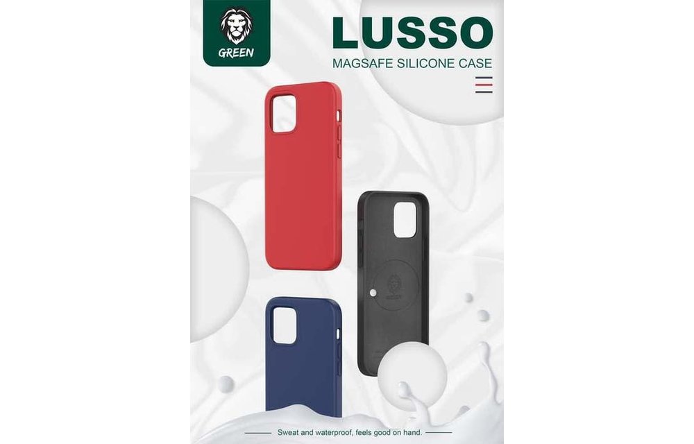Green Lusso MagSafe Silicone Case For iPhone 12 / 12 Pro - Blue