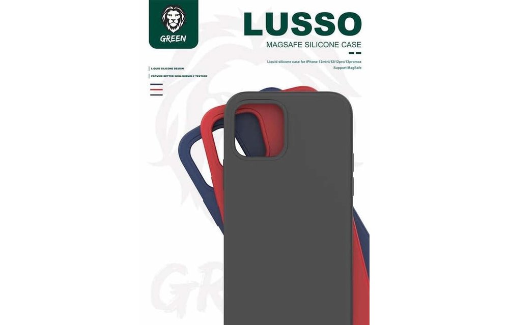 Green Lusso MagSafe Silicone Case For iPhone 12 / 12 Pro - Blue