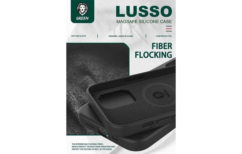 Green Lusso MagSafe Silicone Case For iPhone 12 / 12 Pro - Blue