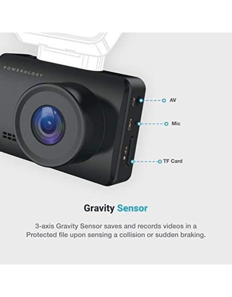 Powerology Dash Camera Pro - Black