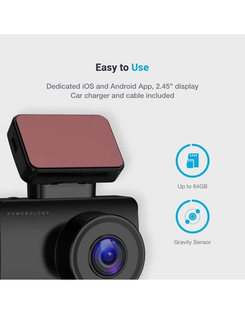 Powerology Dash Camera Pro - Black