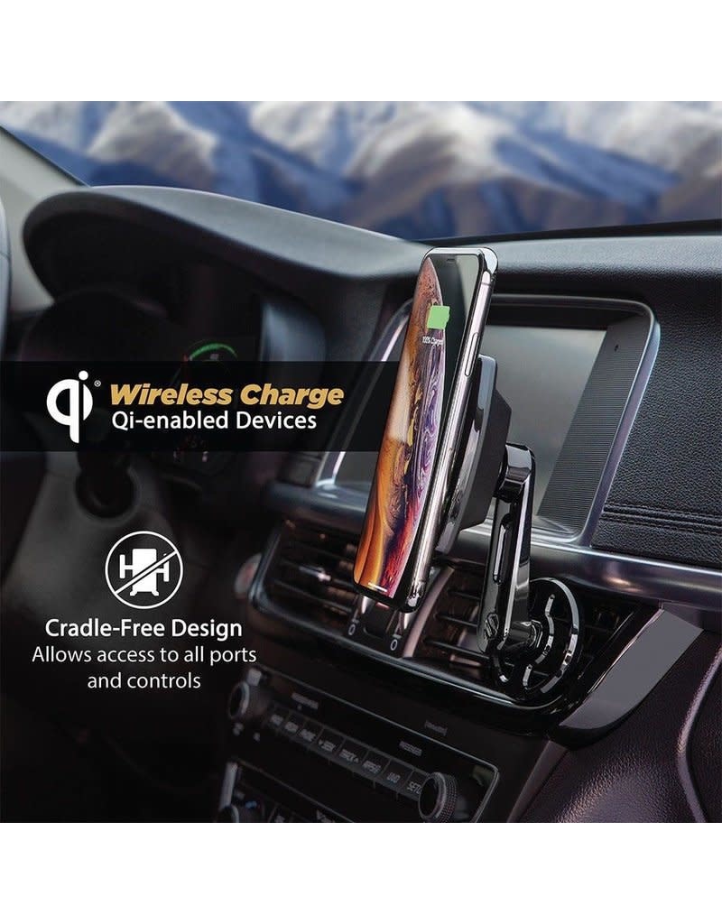 Scosche MagicMount Charge FreeFlow Vent Fast Charging Qi Car Charger