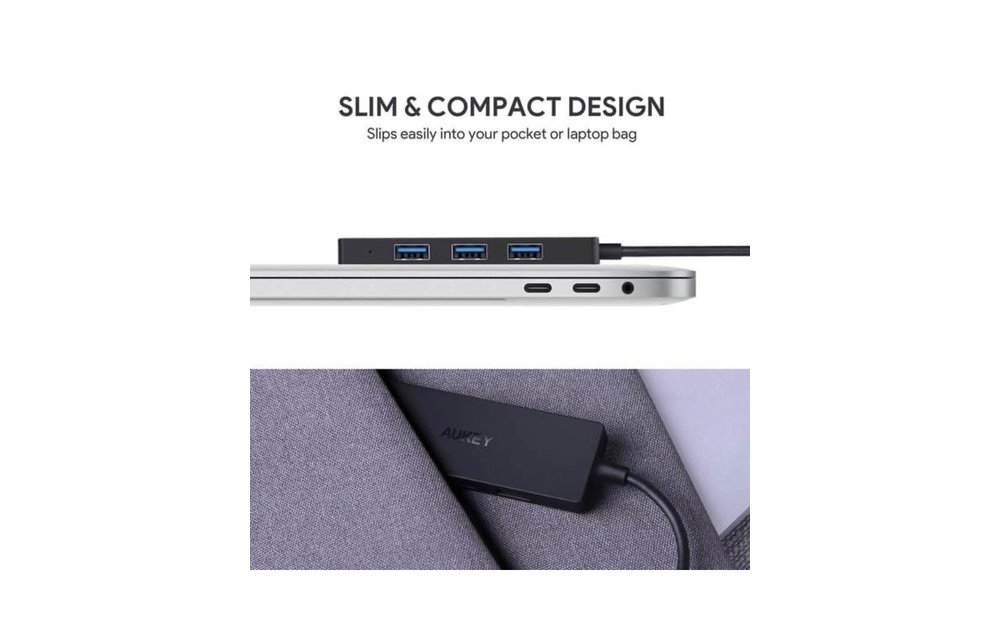Aukey Essential 4 Port USB - C Hub - Black