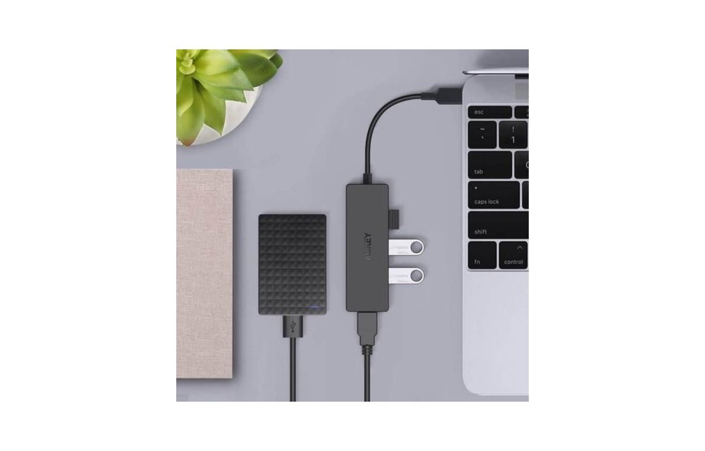 Aukey Essential 4 Port USB - C Hub - Black