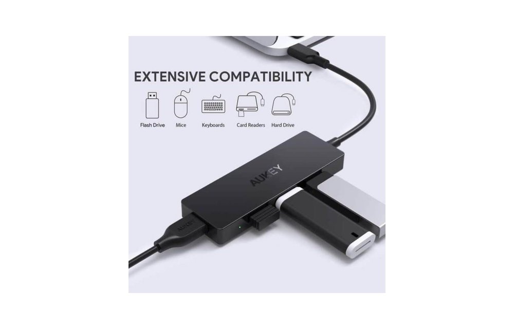 Aukey Essential 4 Port USB - C Hub - Black