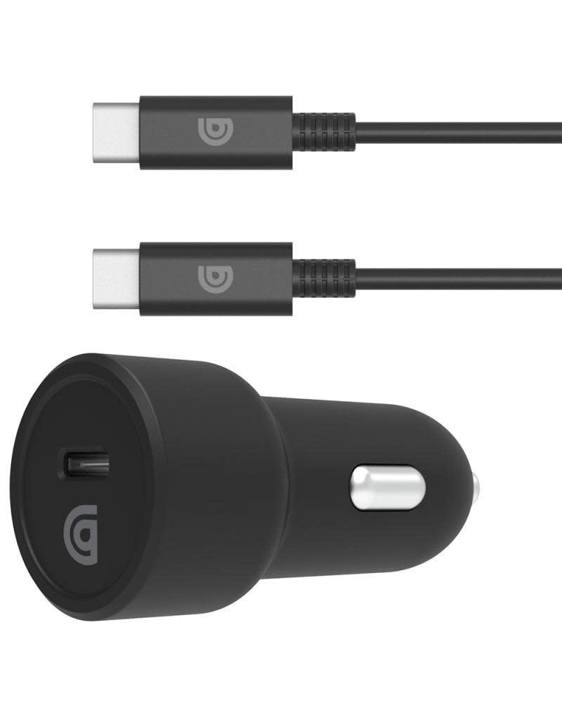 Griffin Single Port Car Charger 15W for Type C Devices - Black