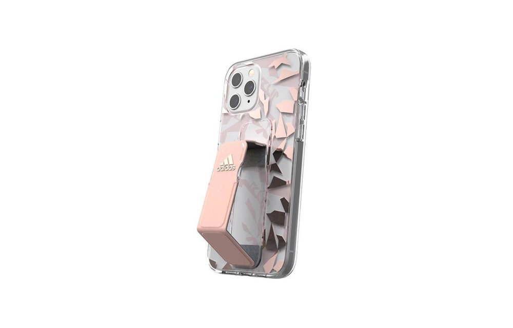Adidas Sport Grip Case Clear FW20 for iPhone 12 and 12 Pro - Pink Tint