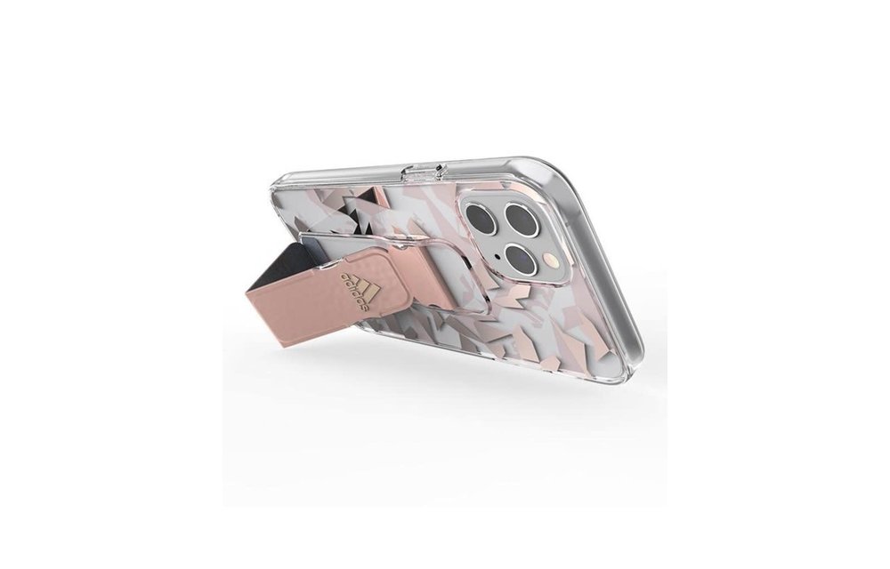 Adidas Sport Grip Case Clear FW20 for iPhone 12 and 12 Pro - Pink Tint