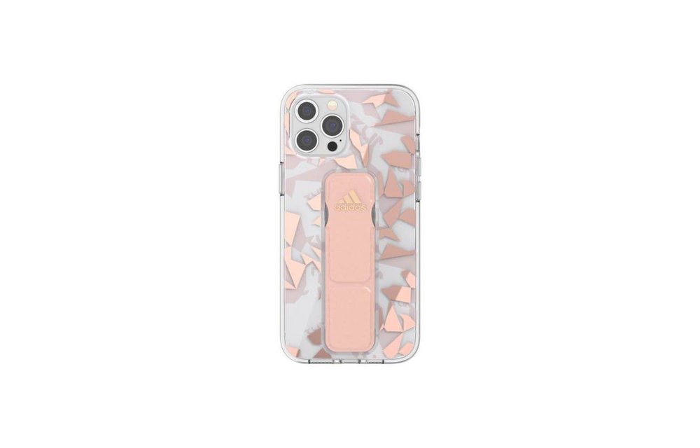 Adidas Sport Grip Case Clear FW20 for iPhone 12 and 12 Pro - Pink Tint