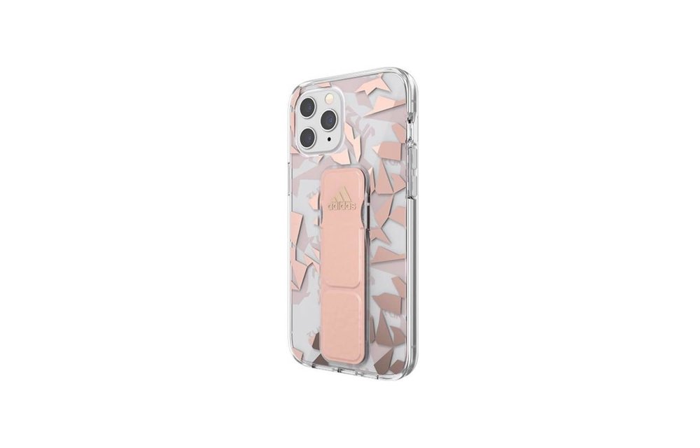Adidas Sport Grip Case Clear FW20 for iPhone 12 and 12 Pro - Pink Tint
