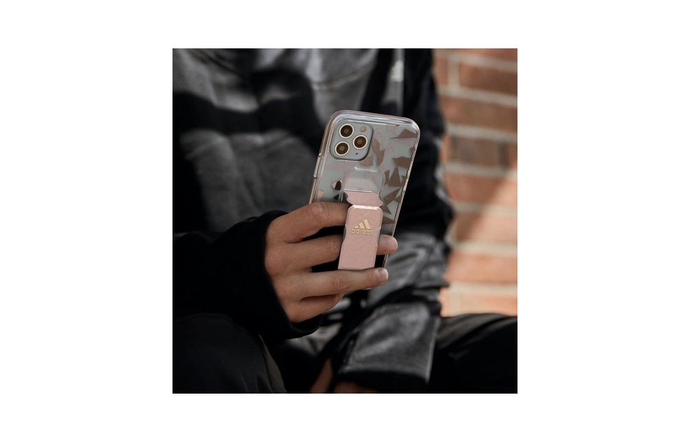 Adidas Sport Grip Case Clear FW20 for iPhone 12 and 12 Pro - Pink Tint