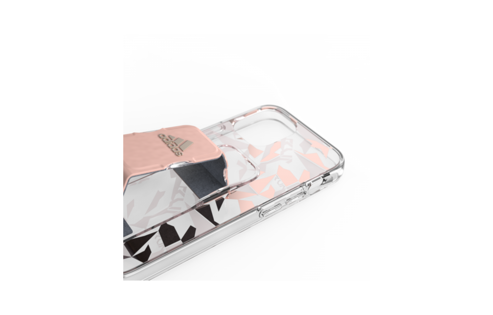 Adidas Sport Grip Case Clear FW20 for iPhone 12 and 12 Pro - Pink Tint