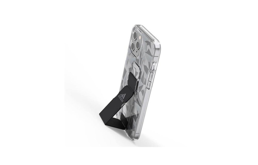 Adidas Sport Grip Case Clear FW20 for iPhone 12 and 12 Pro - Gray Black