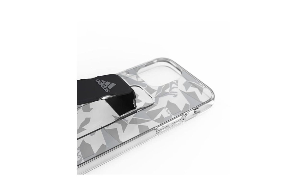 Adidas Sport Grip Case Clear FW20 for iPhone 12 and 12 Pro - Gray Black