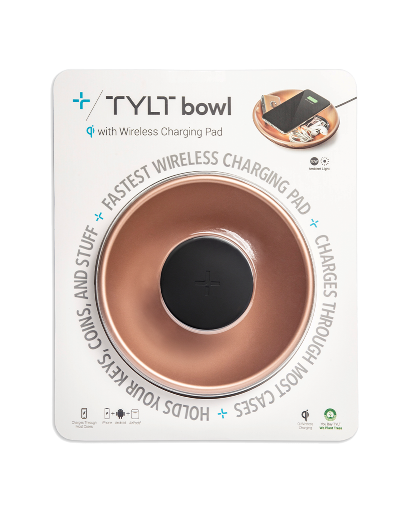 TYLT Bowl Home Decor Wireless Charging Pad 10W - Wood Grain