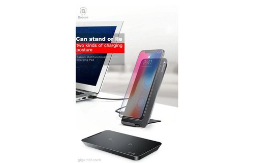 Baseus Multifunctional Wireless Charging Pad With Desktop Stand - Black