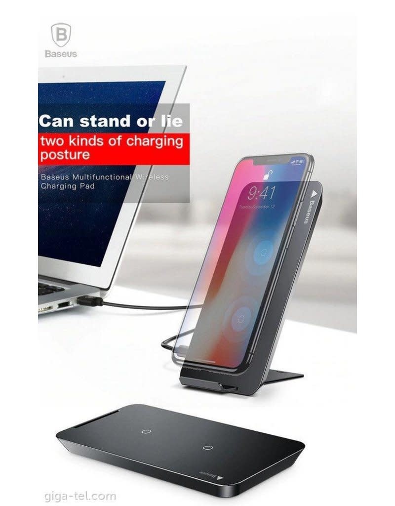 Baseus Multifunctional Wireless Charging Pad With Desktop Stand - Black