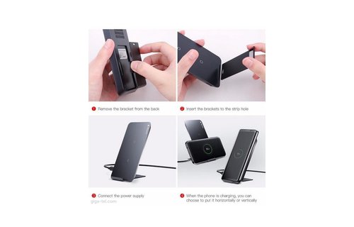 Baseus Multifunctional Wireless Charging Pad With Desktop Stand - Black