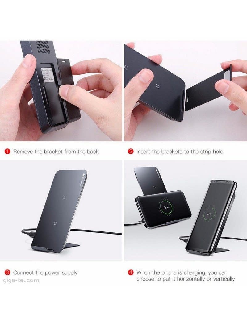 Baseus Multifunctional Wireless Charging Pad With Desktop Stand - Black