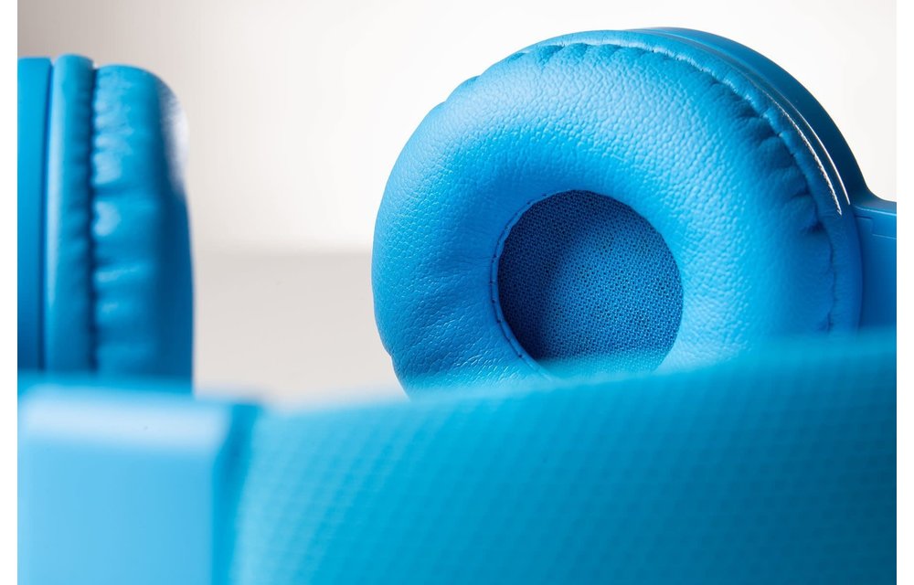 BuddyPhones Explore Plus Foldable with Mic - Cool Blue