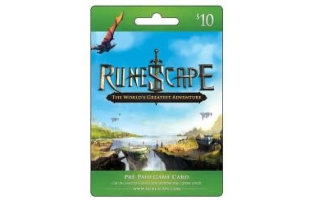 Runescape $ 10 Gift Crad