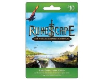 Runescape $ 10 Gift Crad