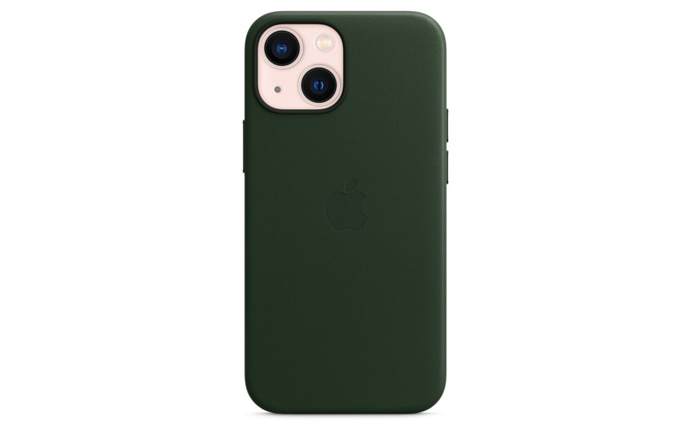 Apple IPhone 13 Leather Case with MagSafe - Sequoia Green