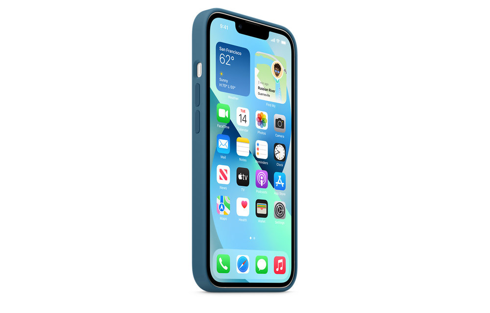 Apple IPhone 13 Mini Silicone Case with MagSafe - Blue Jay