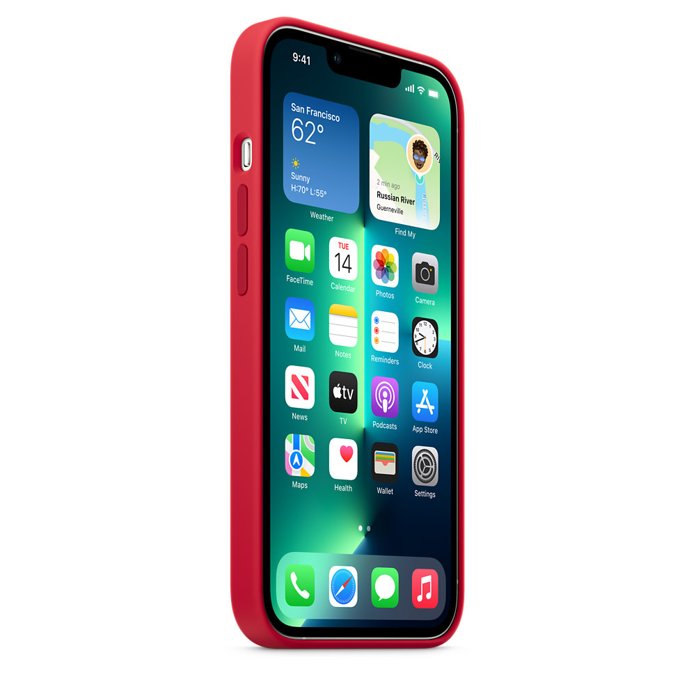 Apple IPhone 13 Pro Silicone Case with MagSafe - Product Red