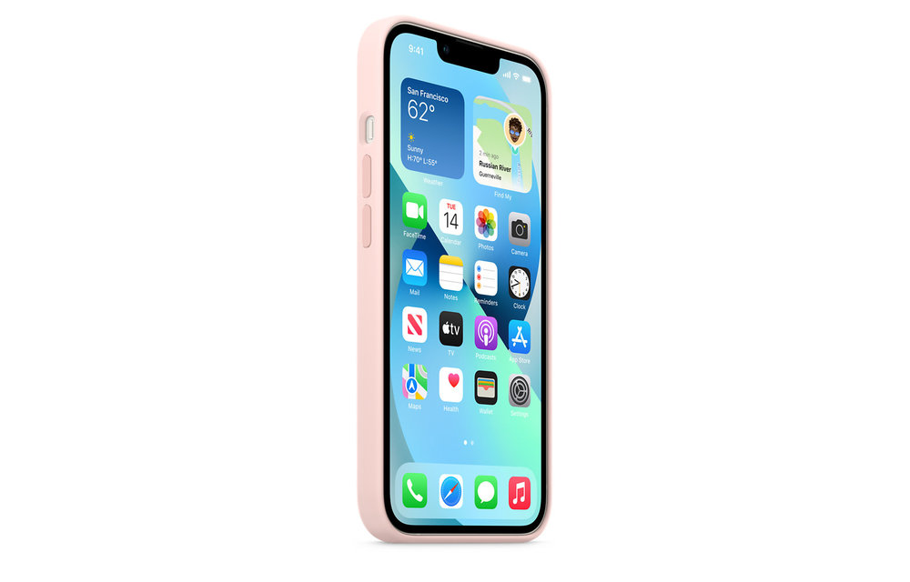 Apple IPhone 13 Silicone Case with MagSafe - Chalk Pink