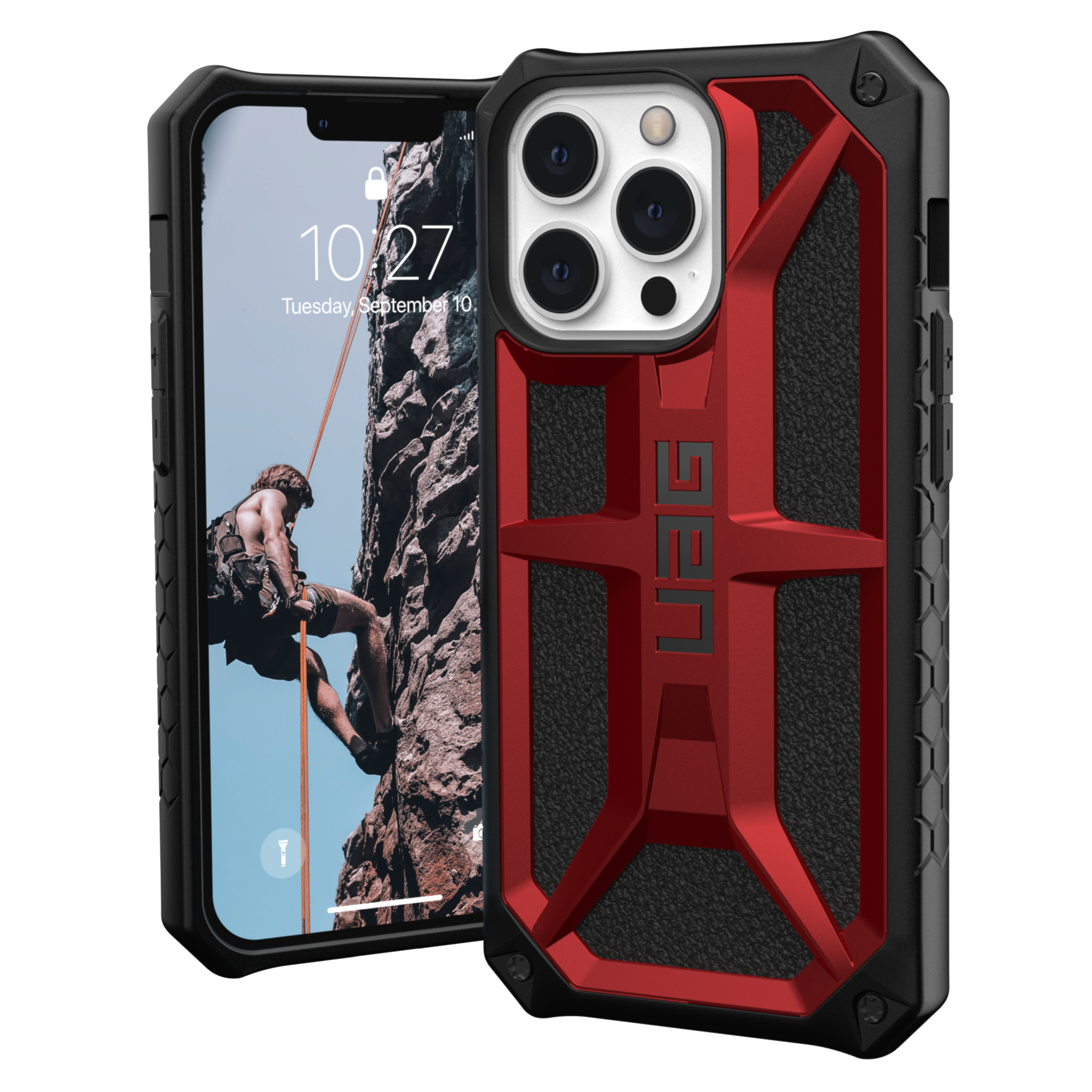 UAG Monarch Case for Apple iPhone 13 Pro - Crimson and Black
