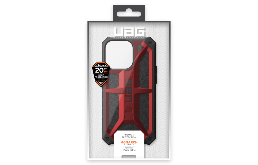 UAG Monarch Case for Apple iPhone 13 Pro - Crimson and Black