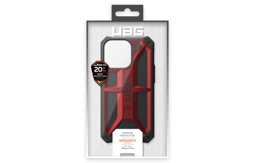 UAG Monarch Case for Apple iPhone 13 Pro - Crimson and Black