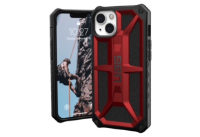 UAG Monarch Case for Apple iPhone 14/13 - Crimson and Black