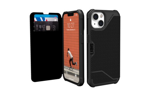UAG Metropolis Folio Wallet Case for Apple iPhone 14/13 - Kevlar Black