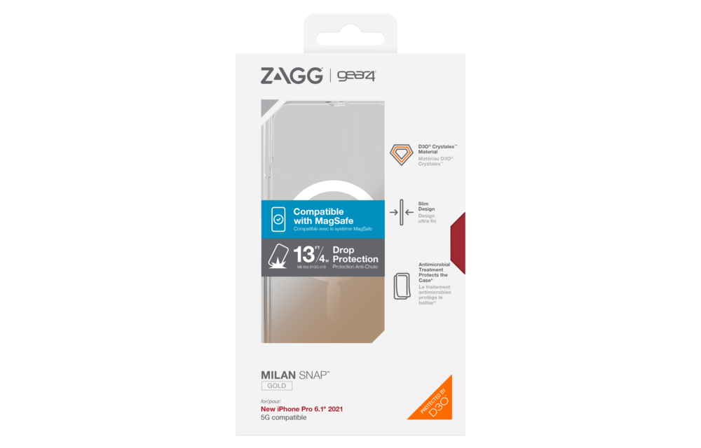 Gear4 Milan Snap Magsafe Case for Apple iPhone 13 Pro - Gold