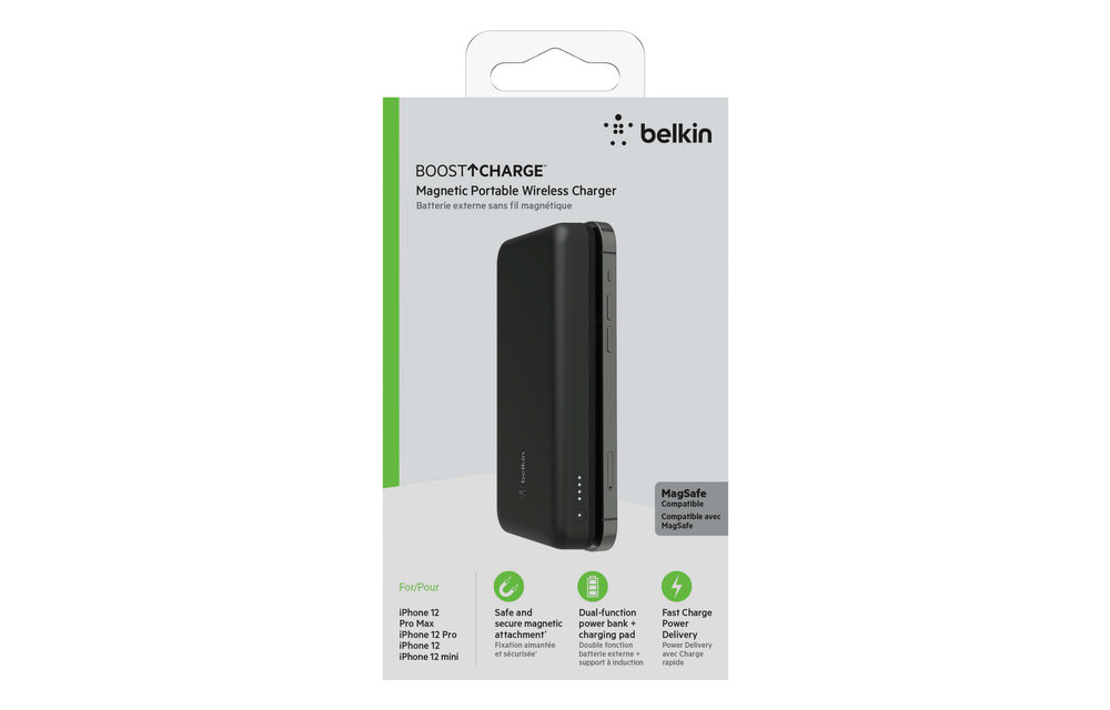 Belkin Magnetic Portable Wireless Power Bank 10,000 mAh - Black