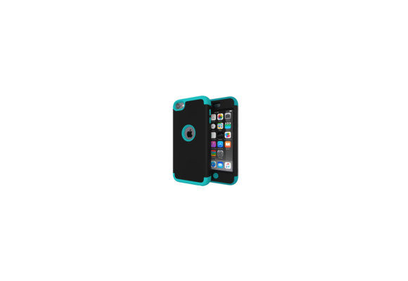 Slmy Heavy Duty Shockproof Full-Body Protective Case for iPod Touch 7/6 - Black Blue