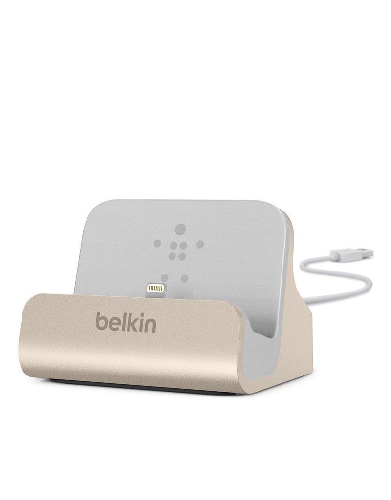 BELKIN Belkin Power Express Dock Station for iPad/ iPod/iPhone with built-in 4-foot USB cable - Gold